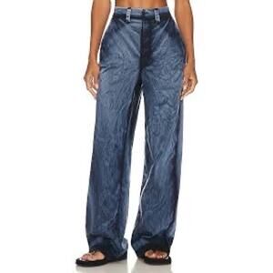 Cotton Citizen Navy Wide Leg Trousers